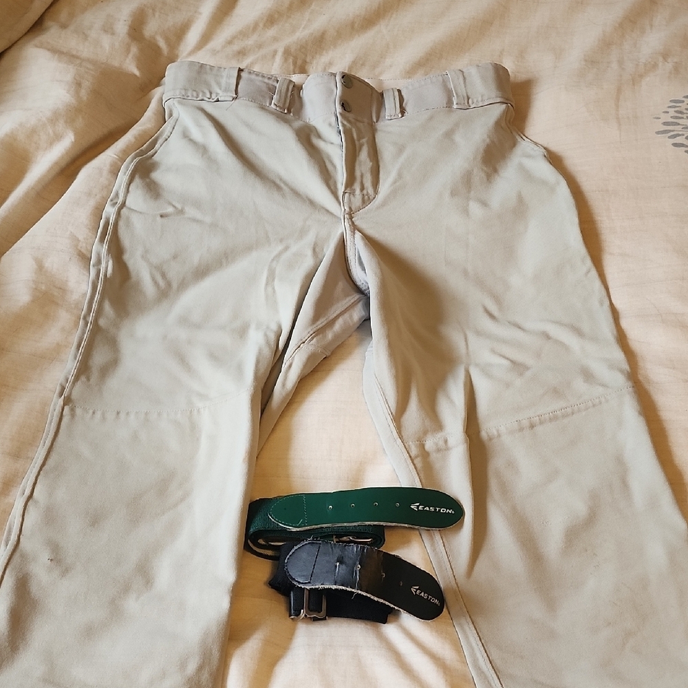 Easton Baseball Pants - 32" Waist - 2 Belts Included